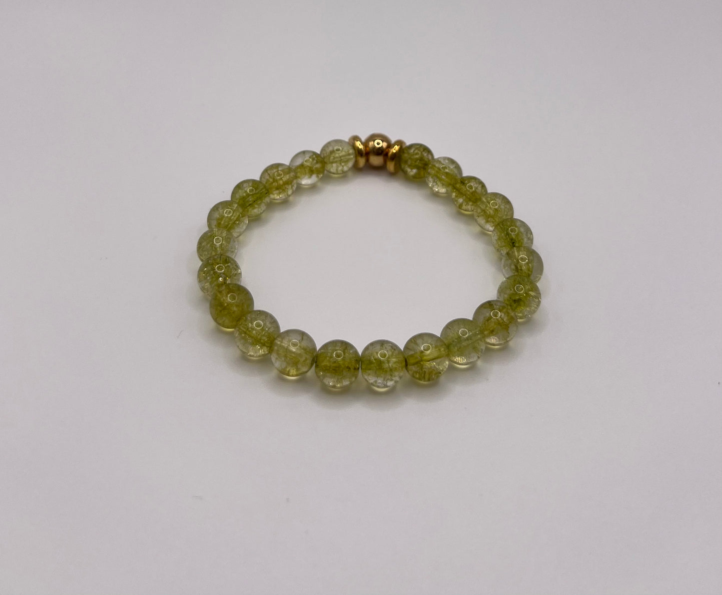 Peridot Crystal Beads Bracelet