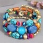 Bohemian Fashion Turquoise Beads Multi-layer Handmade Fashion Bracelet