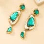 Green & Gold Fashion Earrings