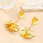 Vintage Flower Design Fashion Alloy Dangle Earrings - Golden